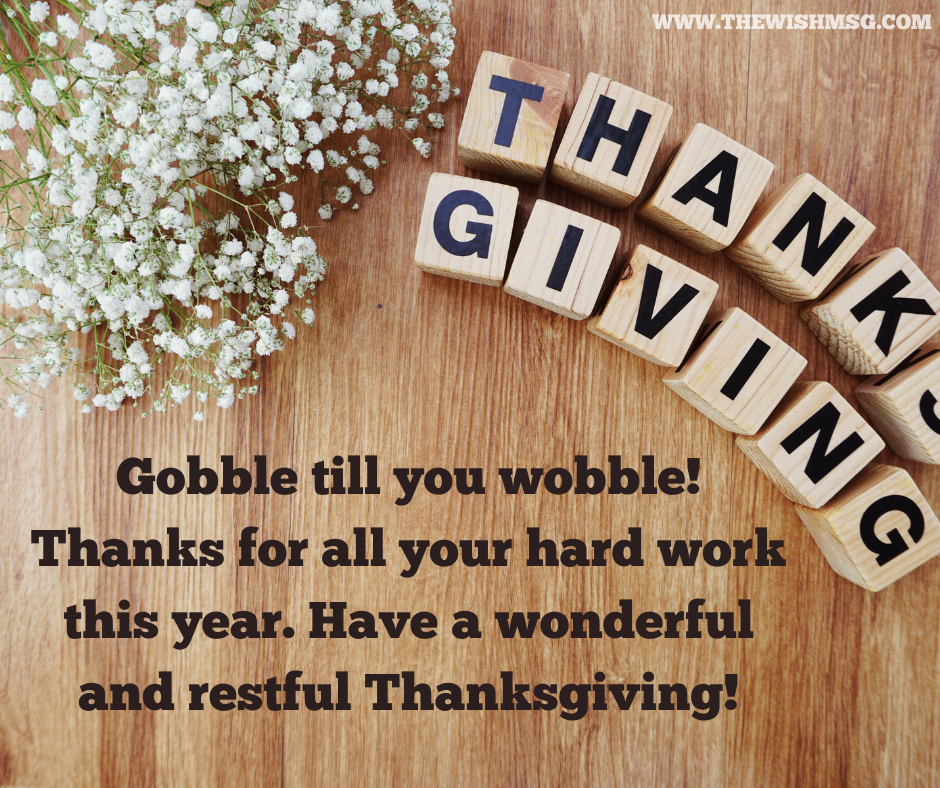 thanksgiving message for employees